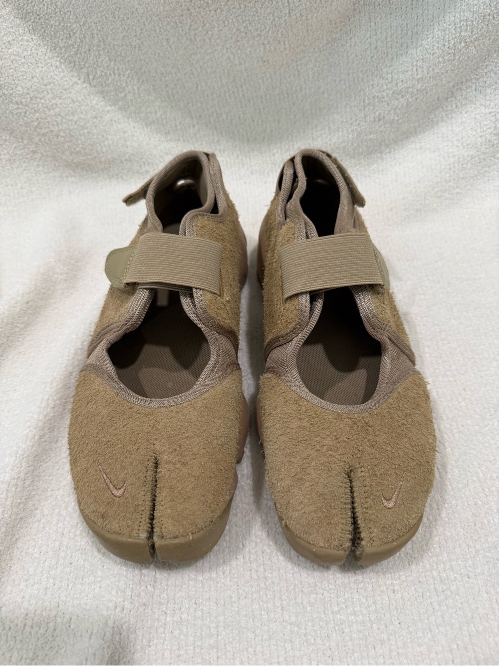 Nike Air Rift Premium Suede Parachute Beige Split Toe Tabi US 9